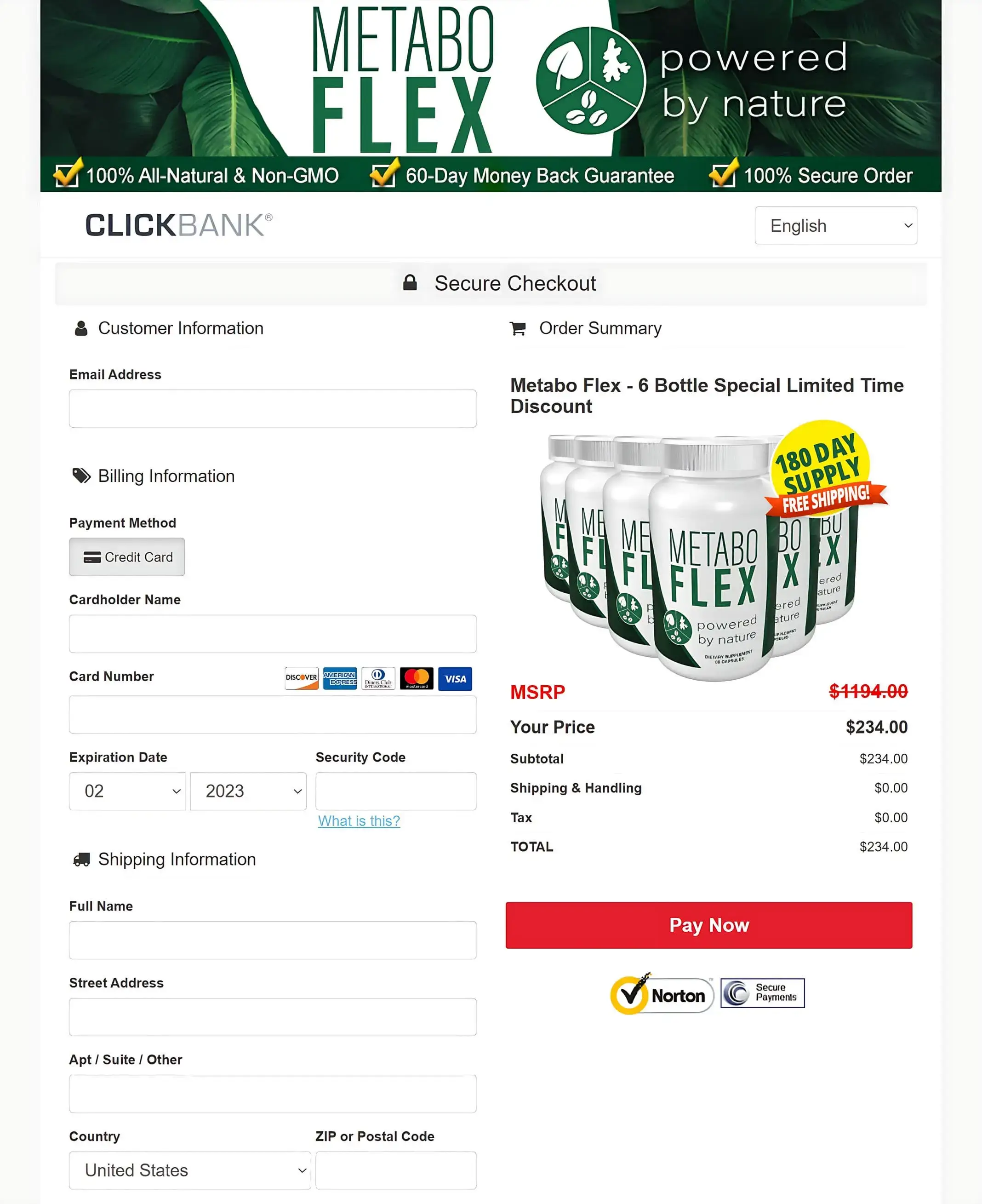 metabo flex  - Order Page